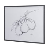Fruit Sketch Pear by Mercana Studio a Hand Embellished Textured Framed Art Print by Mercana at Eve Furniture