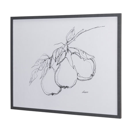Fruit Sketch Pear by Mercana Studio a Hand Embellished Textured Framed Art Print by Mercana at Eve Furniture