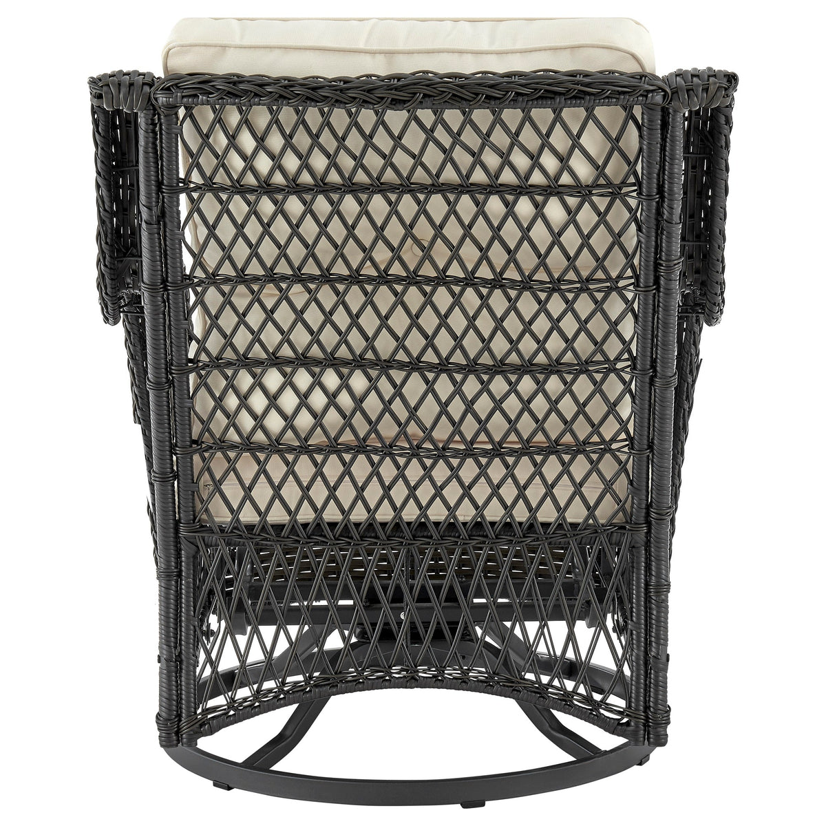 Fruttuo Patio 2-Person Seating Group with End Table with Cream Cushions by Manhattan Comfort at Eve Furniture