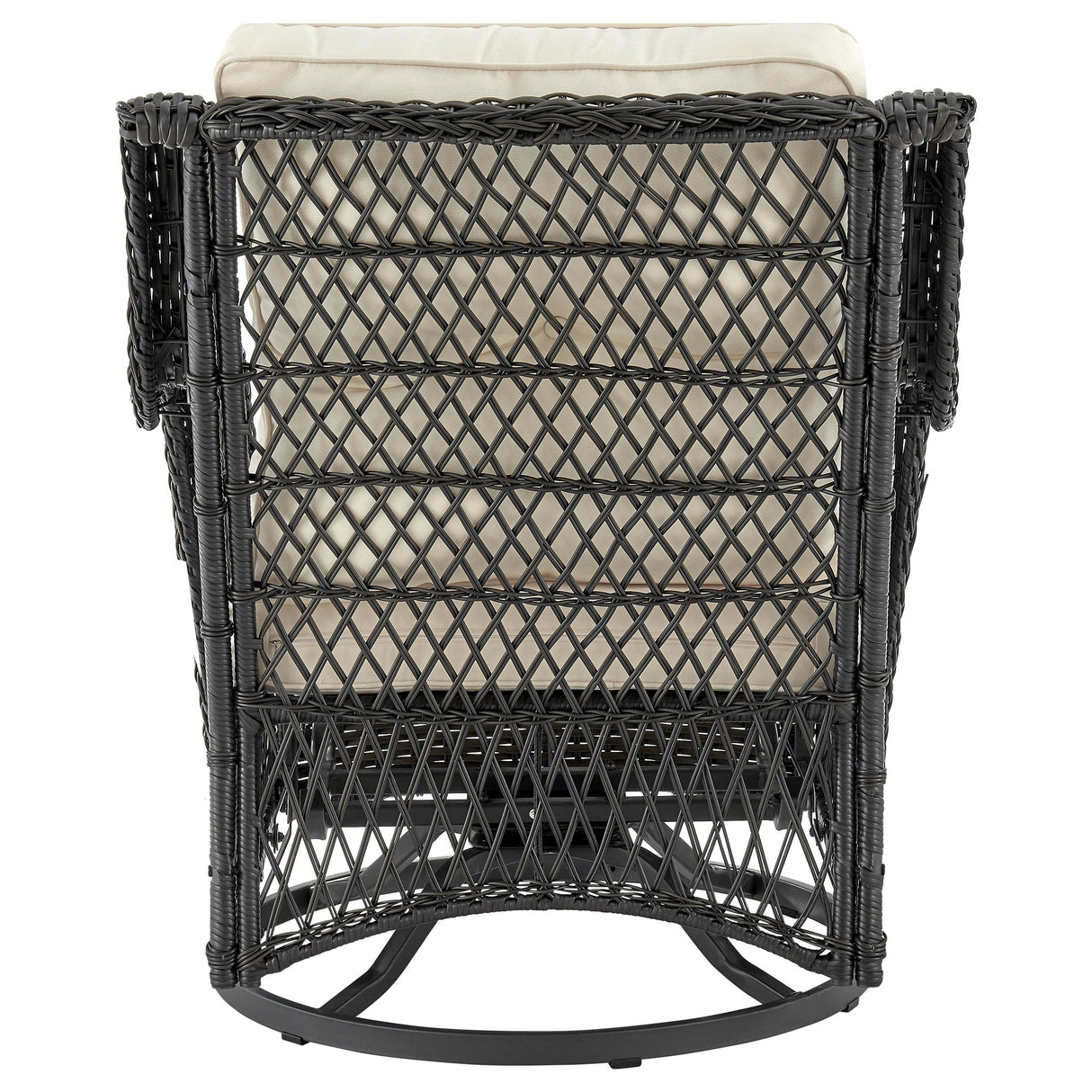 Fruttuo Patio 2-Person Seating Group with End Table with Cream Cushions by Manhattan Comfort at Eve Furniture