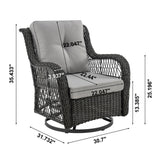 Fruttuo Patio 2-Person Seating Group with End Table with Grey Cushions by Manhattan Comfort at Eve Furniture