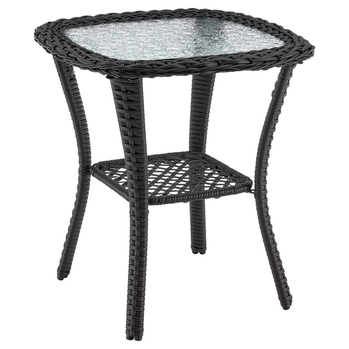 Fruttuo Patio 2-Person Seating Group with End Table with Grey Cushions by Manhattan Comfort at Eve Furniture