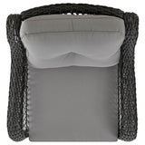 Fruttuo Patio 2-Person Seating Group with End Table with Grey Cushions by Manhattan Comfort at Eve Furniture