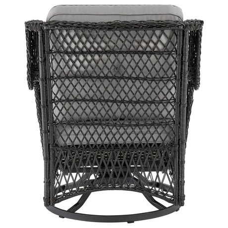 Fruttuo Patio 2-Person Seating Group with End Table with Grey Cushions by Manhattan Comfort at Eve Furniture
