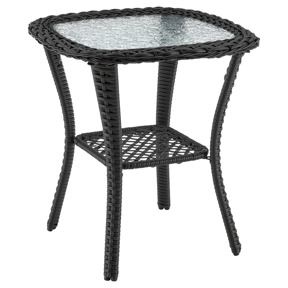 Fruttuo Patio 2-Person Seating Group with End Table with Grey Cushions by Manhattan Comfort at Eve Furniture
