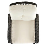 Fruttuo Patio Rocking Chair with Cream Cushions by Manhattan Comfort at Eve Furniture