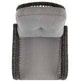 Fruttuo Patio Rocking Chair with Grey Cushions by Manhattan Comfort at Eve Furniture