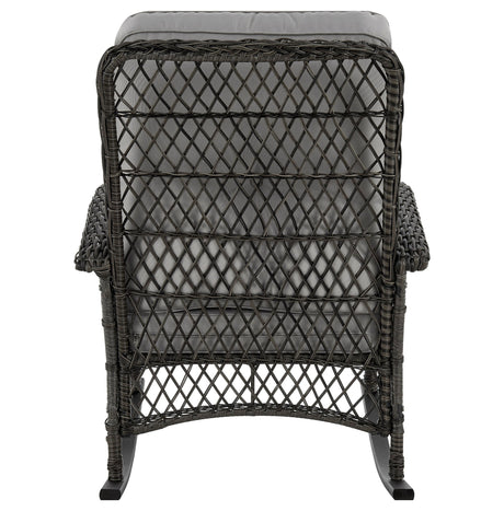 Fruttuo Patio Rocking Chair with Grey Cushions by Manhattan Comfort at Eve Furniture