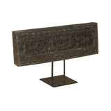 Tribal 20" Carved Wood Panel on Iron Stand by Home Trends & Design at Eve Furniture