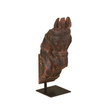 Wooden Horse Head on Iron Stand by Home Trends & Design at Eve Furniture