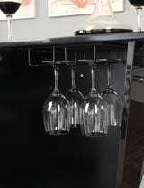Fuero Black/Chrome Bar Table by Furniture of America at Eve Furniture