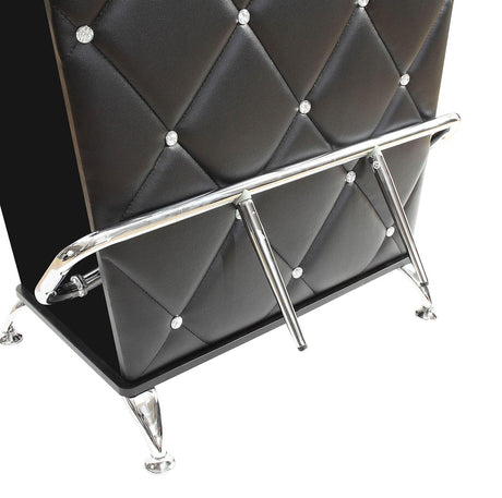 Fuero Black/Chrome Bar Table by Furniture of America at Eve Furniture