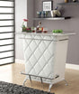 Fuero White/Chrome Bar Table by Furniture of America at Eve Furniture