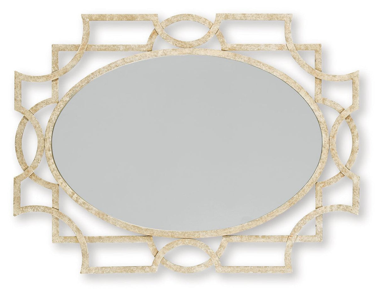 Fulkmore Antique Gold Finish Accent Mirror by Ashley at Eve Furniture