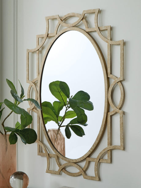 Fulkmore Antique Gold Finish Accent Mirror by Ashley at Eve Furniture