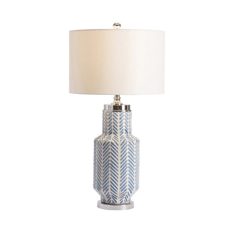 Fullbright Blue/White Table Lamp by Crestview at Eve Furniture