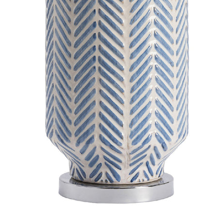 Fullbright Blue/White Table Lamp by Crestview at Eve Furniture