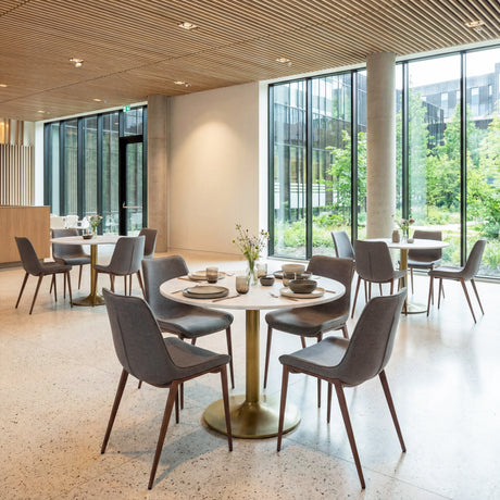 Fullerton White & Gold Dining Table by Zuomod at Eve Furniture