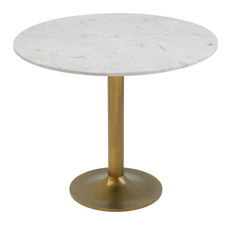 Fullerton White & Gold Dining Table by Zuomod at Eve Furniture