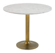 Fullerton White & Gold Dining Table by Zuomod at Eve Furniture
