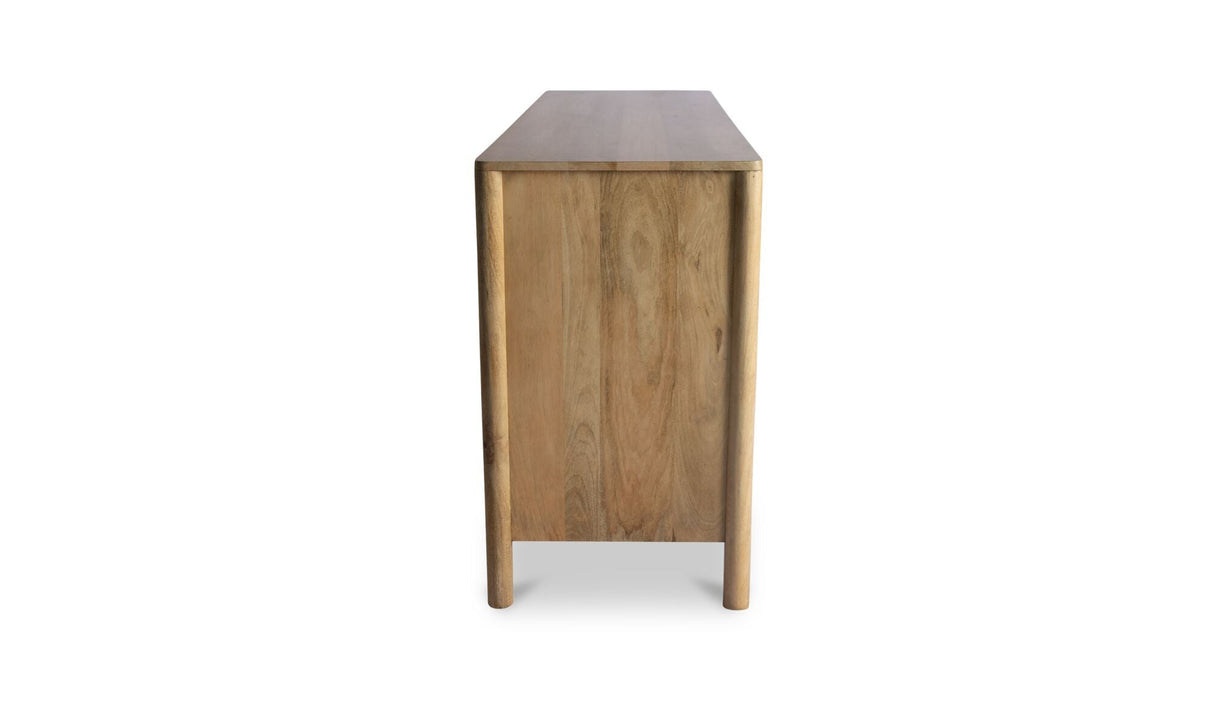 Fulton 4 Door Sideboard Natural by Moe's Home at Eve Furniture