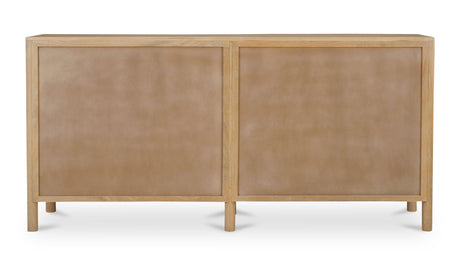 Fulton 4 Door Sideboard Natural by Moe's Home at Eve Furniture