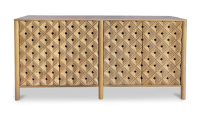 Fulton 4 Door Sideboard Natural by Moe's Home at Eve Furniture