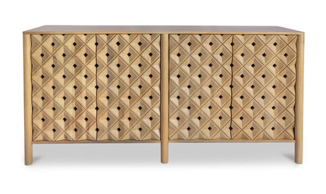 Fulton 4 Door Sideboard Natural by Moe's Home at Eve Furniture