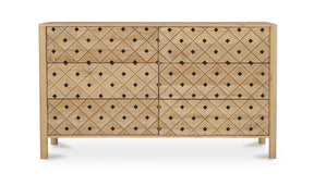 Fulton 6 Drawer Dresser Natural by Moe's Home at Eve Furniture