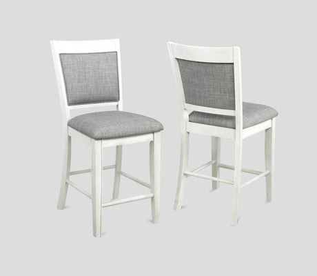 Fulton Chalk and White Counter Height Dining Set by Crown Mark at Eve Furniture