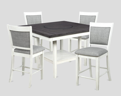 Fulton Chalk and White Counter Height Dining Set by Crown Mark at Eve Furniture