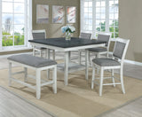 Fulton Chalk and White Counter Height Dining Set by Crown Mark at Eve Furniture