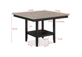 Fulton Charcoal and Light Gray Counter Hight Table by Crown Mark at Eve Furniture