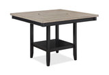 Fulton Charcoal and Light Gray Extendable Counter Height Dining Set by Crown Mark at Eve Furniture