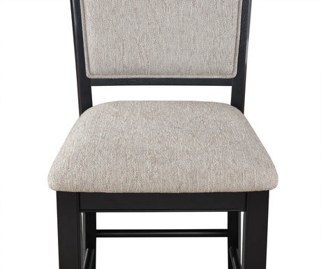 Fulton Charcoal and Light Gray Extendable Counter Height Dining Set by Crown Mark at Eve Furniture