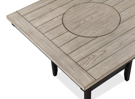 Fulton Charcoal and Light Gray Extendable Counter Height Dining Set by Crown Mark at Eve Furniture