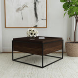 Fulton Dark Brown Square Mango Wood Coffee Table by Coaster at Eve Furniture