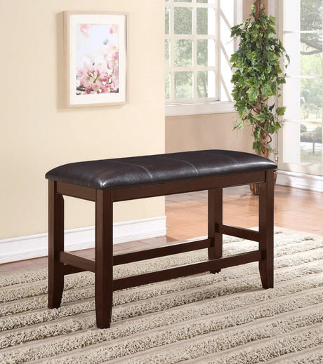 Fulton Espresso Counter Height Dining Bench by Crown Mark at Eve Furniture