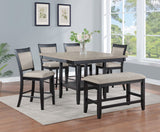 Fulton Light Gray Counter Height Chair, Set of 2 by Crown Mark at Eve Furniture