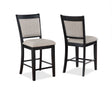 Fulton Light Gray Counter Height Chair, Set of 2 by Crown Mark at Eve Furniture