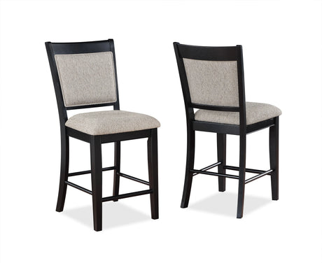 Fulton Light Gray Counter Height Chair, Set of 2 by Crown Mark at Eve Furniture