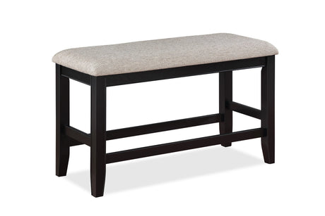 Fulton Light Gray Counter Height Dining Bench by Crown Mark at Eve Furniture