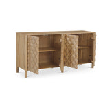 Fulton Natural 4 Door Sideboard by Moe's Home at Eve Furniture