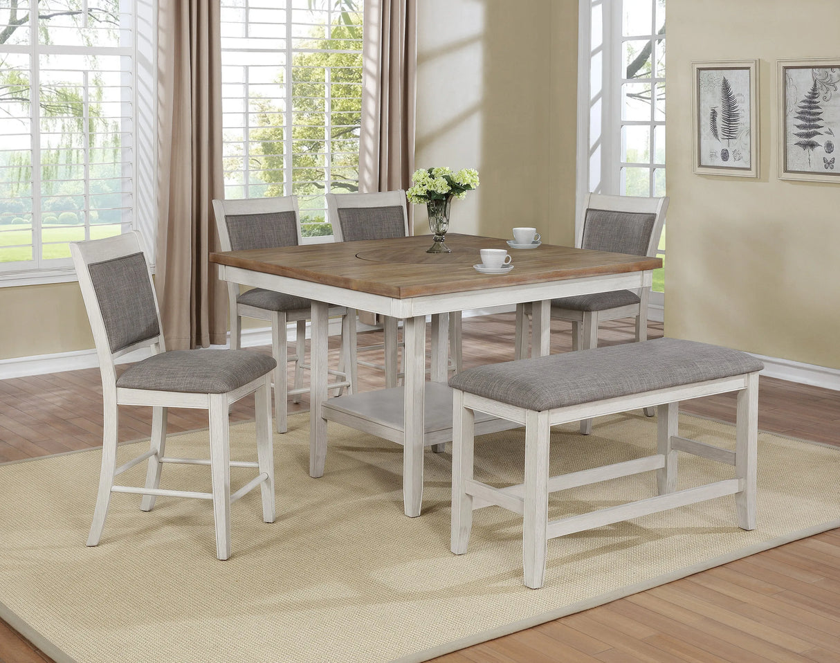 Fulton White Counter Height Chair, Set of 2 by Crown Mark at Eve Furniture