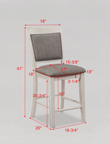Fulton White Counter Height Chair, Set of 2 by Crown Mark at Eve Furniture