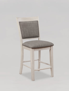 Fulton White Counter Height Chair, Set of 2 by Crown Mark at Eve Furniture
