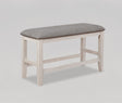 Fulton White Counter Height Dining Bench by Crown Mark at Eve Furniture