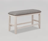 Fulton White Counter Height Dining Bench by Crown Mark at Eve Furniture