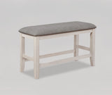 Fulton White Counter Height Dining Bench by Crown Mark at Eve Furniture