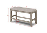 Fulton White Oak Counter Height Dining Bench by Crown Mark at Eve Furniture